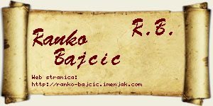 Ranko Bajčić vizit kartica